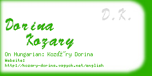 dorina kozary business card